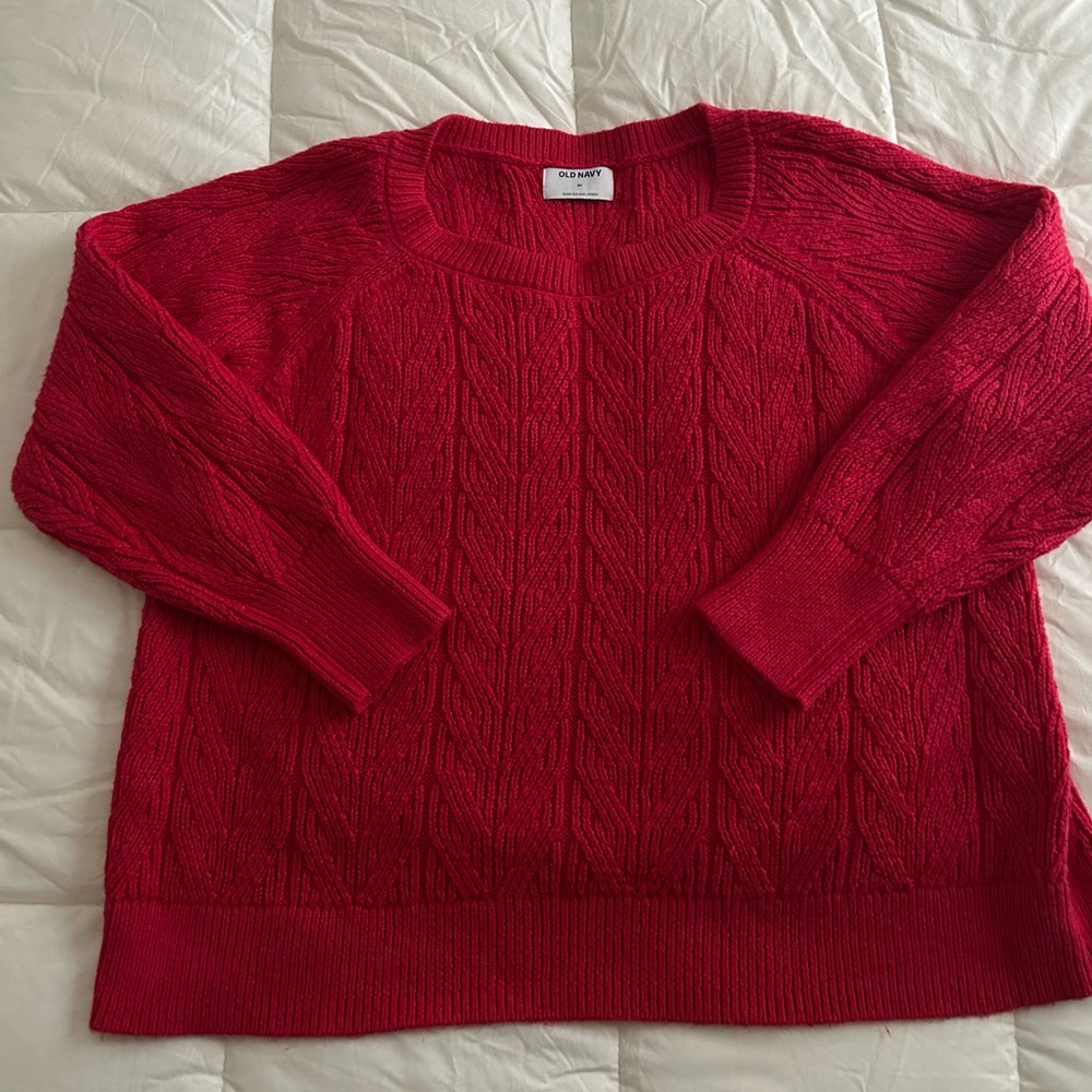 Pink Old Navy Cable Knit Sweater 2X